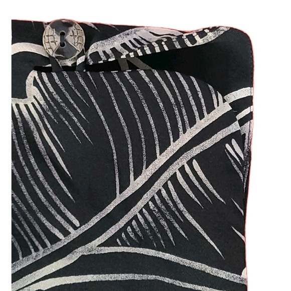 Dana Buchman 100% Silk Black/Cream Leaf Print Blazer Jacket Size 4 Luxury Career - Picture 7 of 10